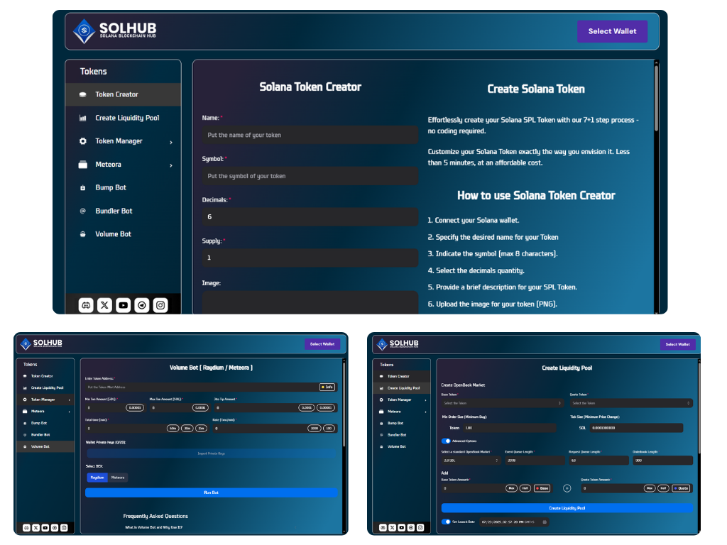 Solhub: Solana Blockchain Platform